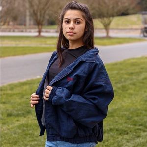 Blue reebok windbreaker